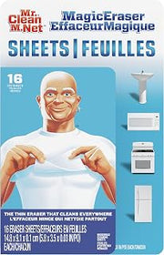 Mr. Clean Magic Eraser Sheets, Cleaning Wipes for Hard to Reach Spaces, 16 Count (Pack of 3)
