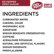 Dr Pepper Zero Sugar / 12 Fl Oz (Pack of 12) / Red Soft Drinks