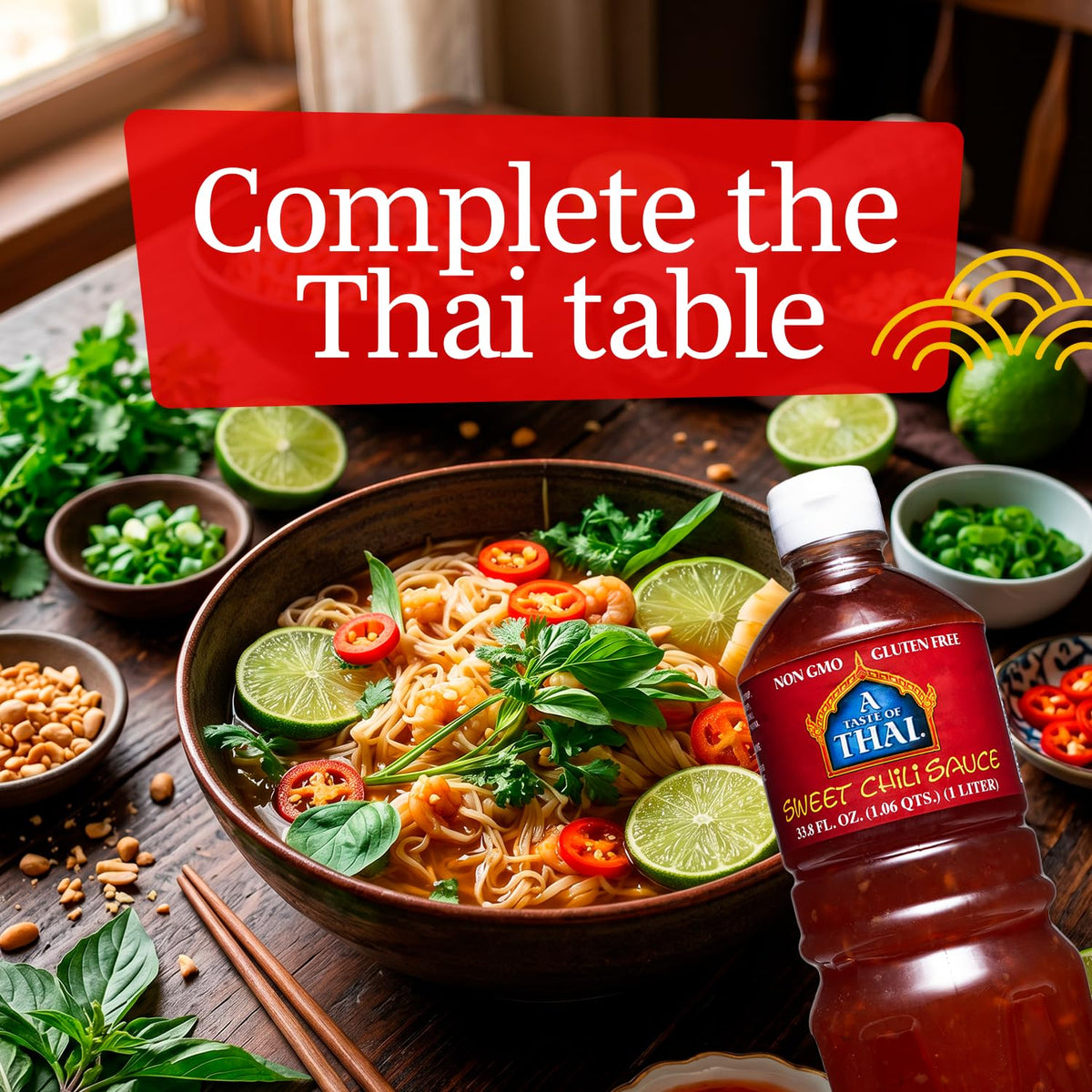 A Taste of Thai Sweet Chili Sauce / 33.8 Ounce (Pack of 1) / Jowgnoejfwe-1-23 Chili Sauce