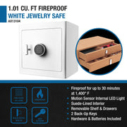 Barska Light Interior / 17.5 x 18 x 14 inches / White Cabinet Safes