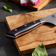 Hisho 7-inch Santoku Knife by MIYABI – 7-inch, FC61 Fine Carbide Steel, Black, Model 1034306