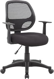 Boss Office Products Commercial Grade Mesh Task Chair with Lumbar Support in Black