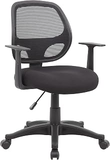Boss Office Products Commercial Grade Mesh Task Chair with Lumbar Support in Black