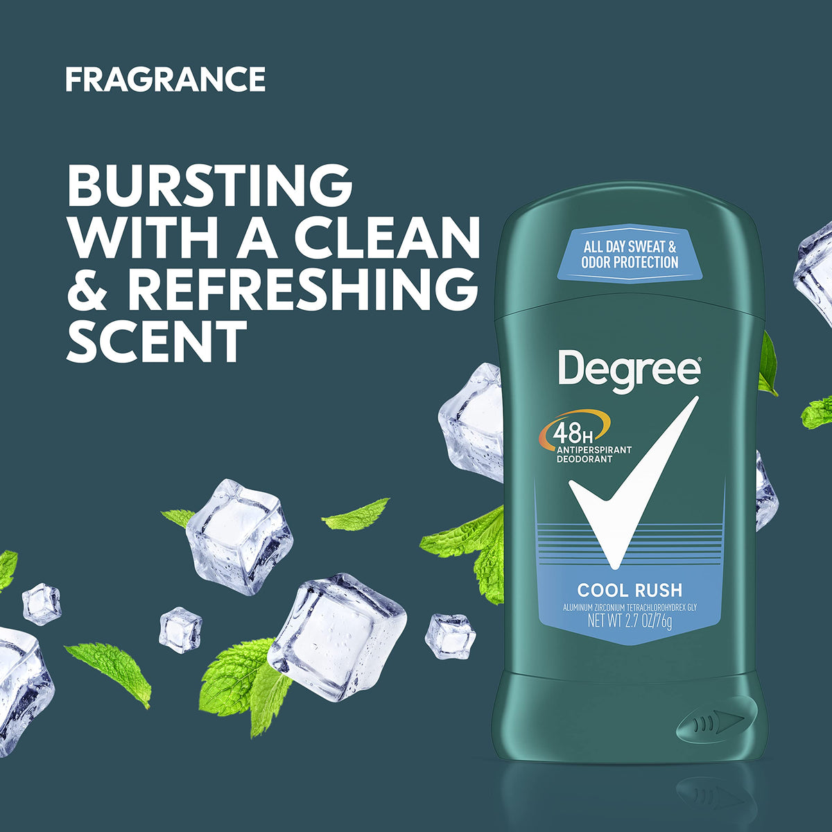 Degree 2.7 Ounce (Pack of 2) / Cool Rush / Green Antiperspirant Deodorant