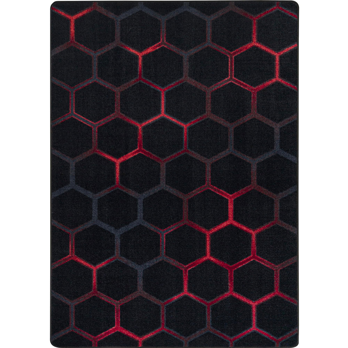 Kid Essentials Breakout Ruby 13'2" Round Area Rug by Joy Carpets – 13'2" (Round), Nylon, Red, Model 2163XLE-05