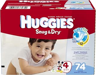 HUGGIES Snug and Dry Diapers Big Pack, Step 4, 74 Count