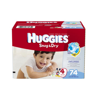 Snug and Dry Diapers Big Pack by HUGGIES – 74 Count, White