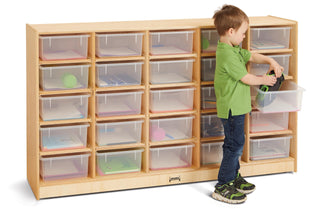 25 Tub Mobile Storage with Clear Bins by Jonti-Craft – Wood, Model 40260JC