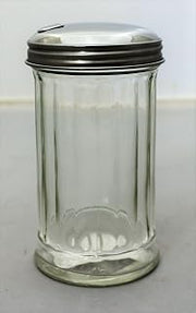 PADERNO Pack of 2 Glass Sugar Shakers with Stainless Steel Lid