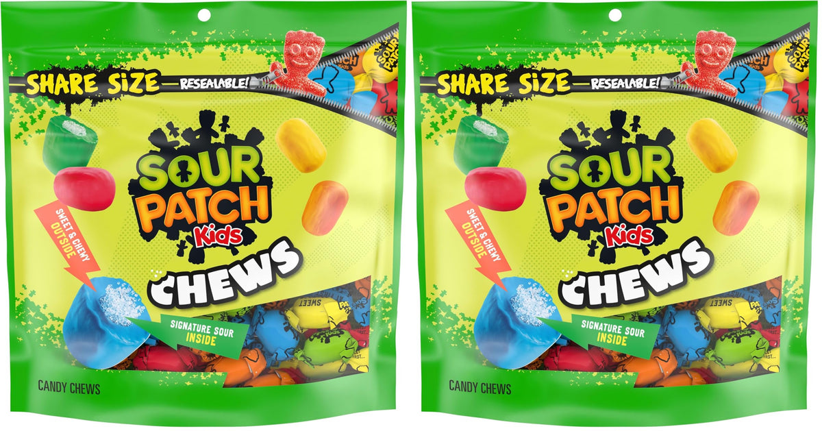Sour Patch Kids 8.12 Ounce (Pack of 2) / Green / Building Blocks Gummy Candy