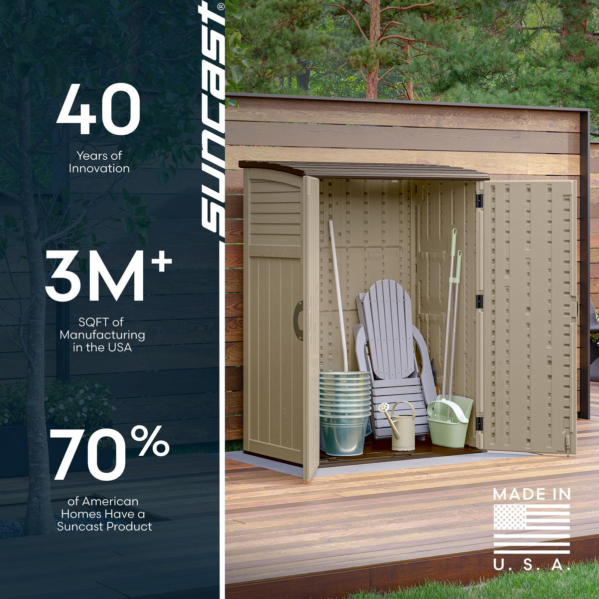 Suncast Taupe / 54 CU FT. / Outdoor,Garden Storage Sheds