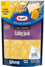 Kraft Finely Shredded Natural Colby Jack Shredded Cheese (16 oz Pouch)