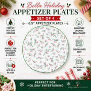 10 Strawberry Street Winter Sprigs / 6" / 1 Appetizer Plates