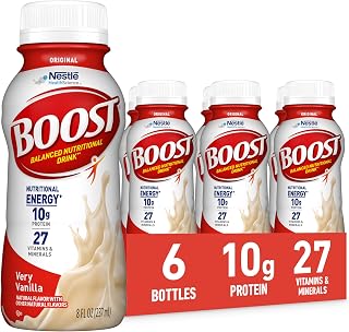 BOOST Original Nutritional Drink, Ready to Drink, Very Vanilla, 6 Pack