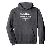 Curtis Warriors Football Lines HS Pullover Hoodie by Curtis Warriors Official High School Gear – Polyester, Grey, Model 2V9DA8JD5T3