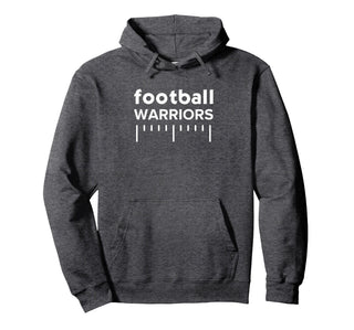 Curtis Warriors Football Lines HS Pullover Hoodie by Curtis Warriors Official High School Gear – Polyester, Grey, Model 2V9DA8JD5T3