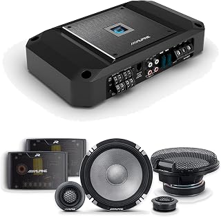 Alpine R2-A60F 4-Ch Amp with R2-S652 6.5in Component Speakers | 1x R-Series 4-channel amplifier with 1x 6.5 in high-resolution 2-way component speaker set.
