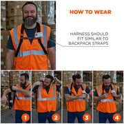 Squids 3138 Barcode Scanner Padded Harness by Ergodyne – Large, Synthetic Rubber, Black, Model 19189