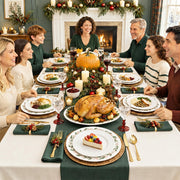 OBreezify Christmas Holly Charger Plates, 13 Inch Diameter, Set of 6