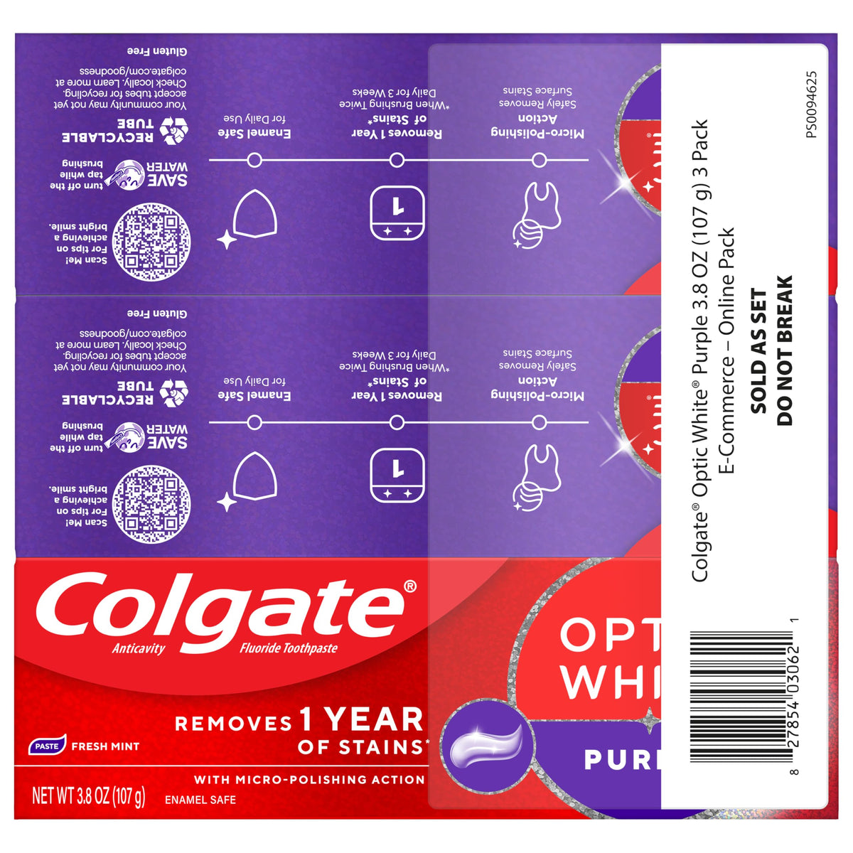 Colgate 3.8 Ounce (Pack of 24) / Purple / 24 Toothpaste