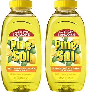 Pine-Sol Multi Surface Cleaner, 2 Pack, Concentrated Multi Purpose Cleaner and Degreaser for Kitchen and Bathroom, Makes 5 Gallons, Lemon Fresh Scent, 10.75 oz. Each
