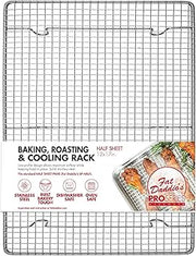 Fat Daddio's CR-HALF Stainless Steel Cooling & Baking Rack, 12 x 17 Inch
