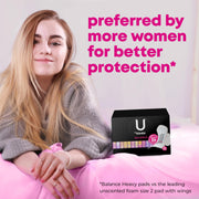 Balance Teen Ultra Thin Pads with Wings by U by Kotex – Heavy Absorbency, Polyethylene, Pack of 28, Model 10036000514855