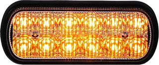 Buyers Products 8891600 Dual Row LED Strobe Light, Amber, 5.5 Inch, 12 LEDs w/ 12 Flash Patterns, Warning Lights For Trucks, Trailers & Utility Vehicles