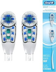 Oral-B Deep Clean Battery Powered Toothbrush Replacement Brush Heads Refill, Soft, 2 Count
