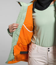 Womens Freedom Insulated Jacket by The North Face – Small, Nylon, Misty Sage/Mandarin, Model NF0A7WYKKIA