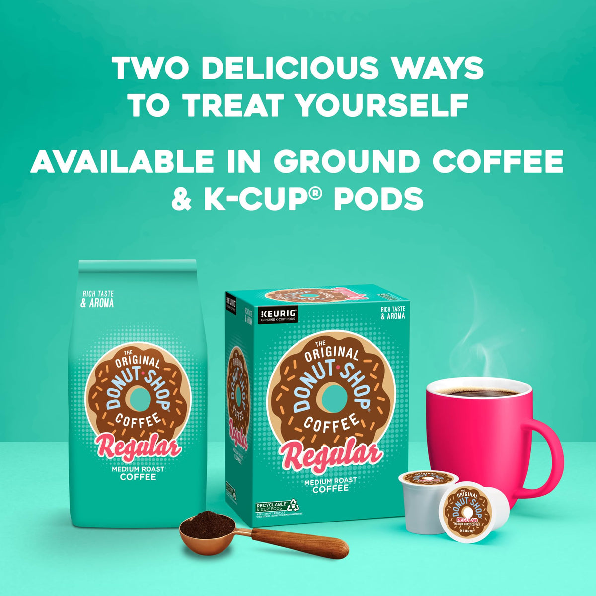 Regular, Ground Coffee, Medium Roast, 35oz. Bagged by The Original Donut Shop – 35 Ounce (Pack of 1)