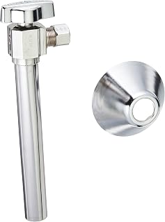BrassCraft Supply Valves KTCS40BX C Shut-Off Valve 1/4" < 0.25 -Percent Lead Angle 3/8" Od. Compression Chrome Plated Brass Die Cast