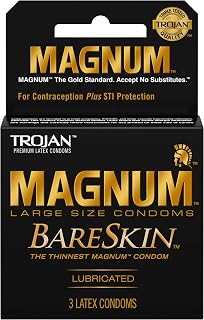 Magnum Bareskin Male Condoms, 3 Count by Trojan