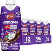 BOOST Advanced Nutritional Protein Shake, Chocolate, 12-11 FL OZ Cartons