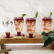 Pfaltzgraff Winterberry Water Goblets, 14 Ounces, Set of 4