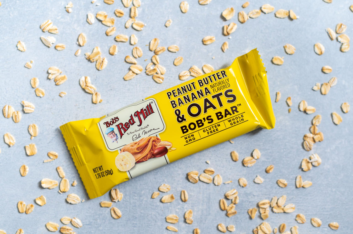 Peanut Butter Banana & Oats Snack Bar by Bob's Red Mill – 12 bars (1.76 oz each), No Color, Pack of 12, Model BRM08902