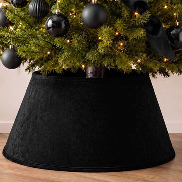 Skylety Velvet Tree Collar, 24 Inch Diameter, Black