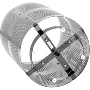 Outdoor Perforated Steel Trash Can by Global Industrial – Steel, Gray, Model 261925GYD