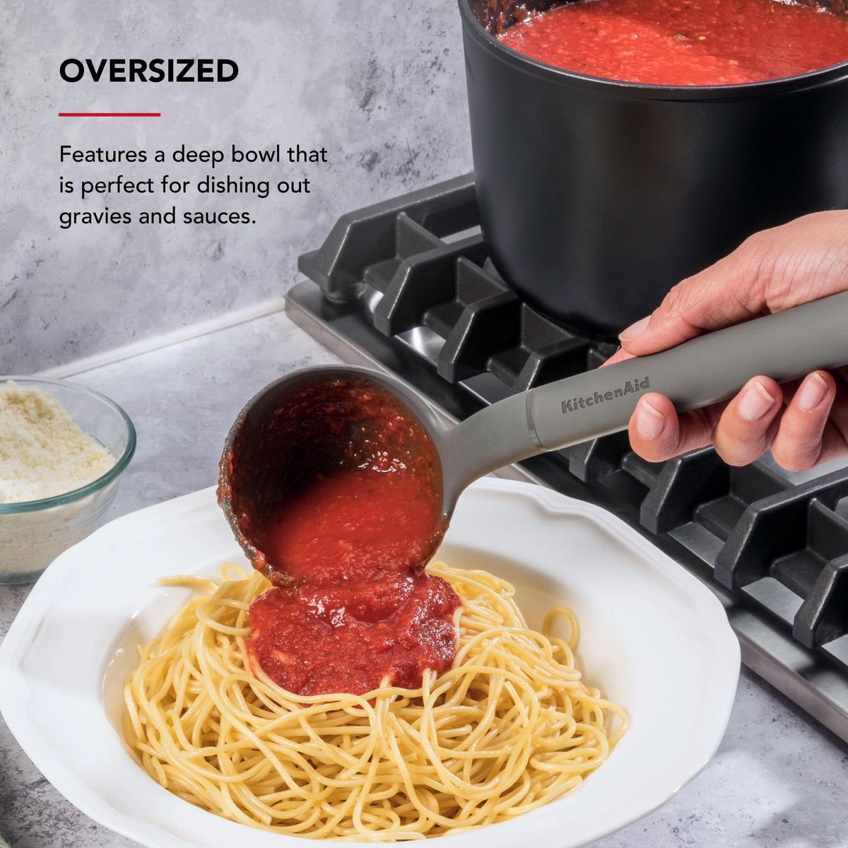 KitchenAid Charcoal Gray / 12.3 Inch / Contemporary Ladles