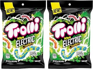 Trolli Electric Crawlers Candy,6.3 Ounce Bag,(Pack of 2)