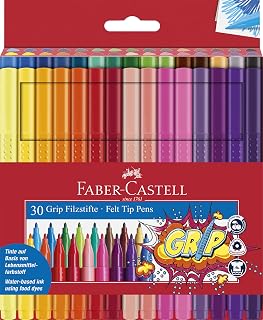 Faber-Castell Grip Colour Felt Tip Pens - Set of 30