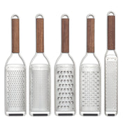 Master Series Wood Handle Stainless Steel Frame Extra Coarse Blade Cheese Grater by Microplane – 18/8, Stainless Steel, Silver, Model 15403