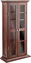 Winsome Wood DVD/CD Cabinet, Antique Walnut (94944)