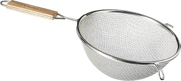 Tablecraft 8" Tinned Double Medium Mesh Strainer