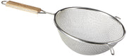 8" Tinned Double Medium Mesh Strainer by Tablecraft – Silver