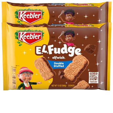 E.L. Fudge Double Stuffed Elfwich Cookies by Keebler – 13 Ounce (Pack of 2), Pack of 2, Model 00027800064698