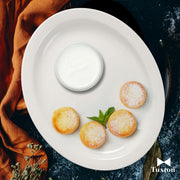 Tuxton 13-1/2-Inch x 11-Inch HL / Eggshell / Contemporary Platters