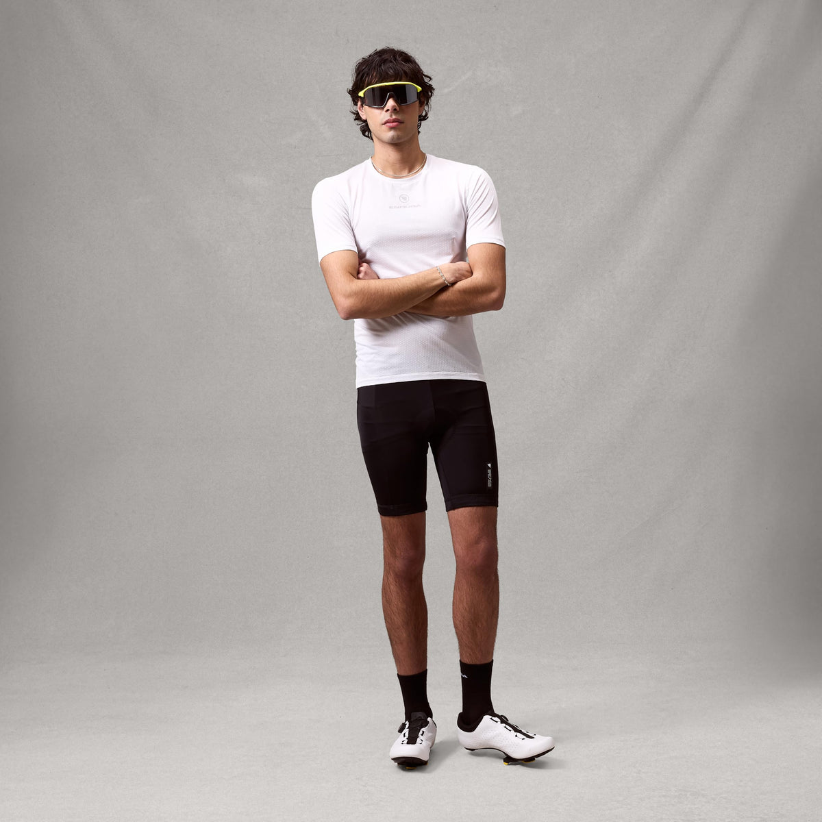 Mens 6 Panel Road Cycling Short Black by Endura – Nylon, Black, Model E4079BK/7