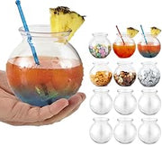 Small Round Plastic Fish Bowls for Parties (12 Pack) 16 oz Clear Mini Drink Bowl by Stock Your Home – 12 Pack, 16.0 fluid_ounces, Plastic, Clear, Pack of 12