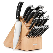 Wusthof 23 Piece Knife Block Set by Wüsthof – 23 Piece, Forged High Carbon Stainless Steel, Black Handles, Pack of 23, Model Classic Ikon